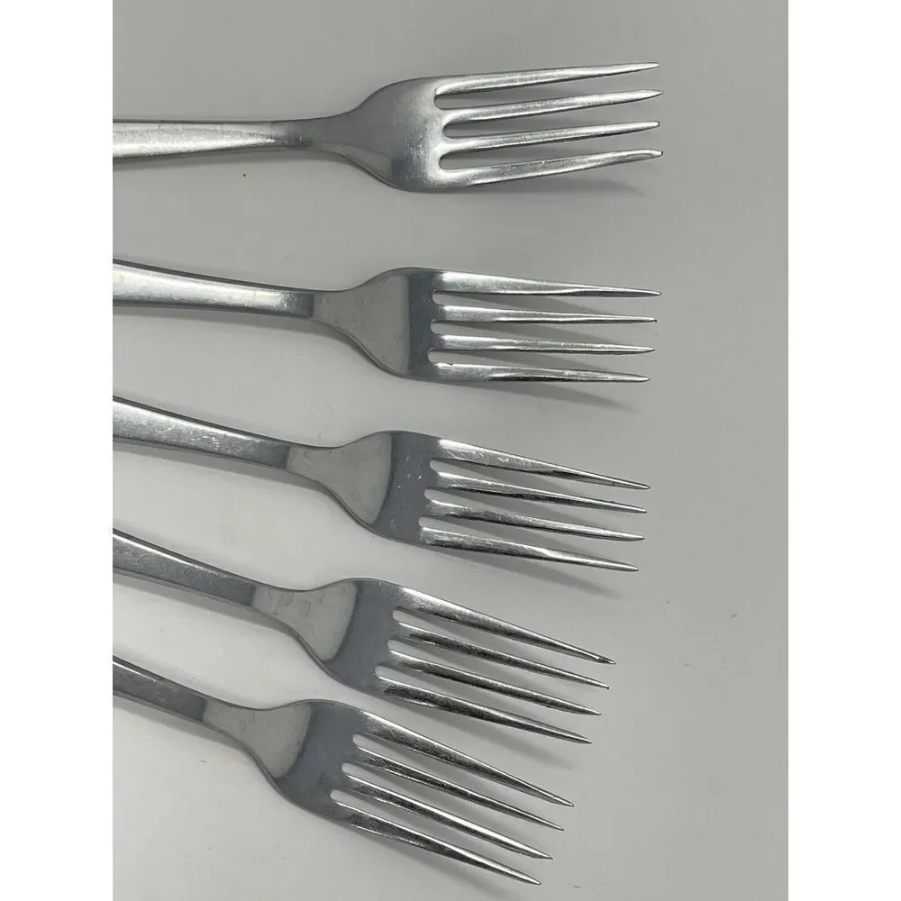 Maper-Inox Stainless Pointed Tip Handle Dinner Place Forks 7.75” Set Of 5 MCM